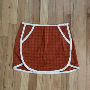 UO Coral Plaid Skirt Size S